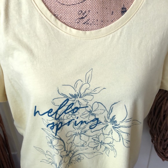 Sonoma Yellow Short Sleeve Hello Spring Tee - Picture 2 of 6